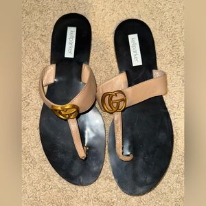 Kellparker Women's Tan and Gold Sandals